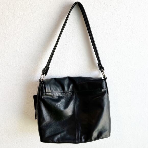 KENNETH COLE BLACK LEATHER PAD ABOUT YOU SHOULDER BAG BRAND NEW - Picture 3 of 7